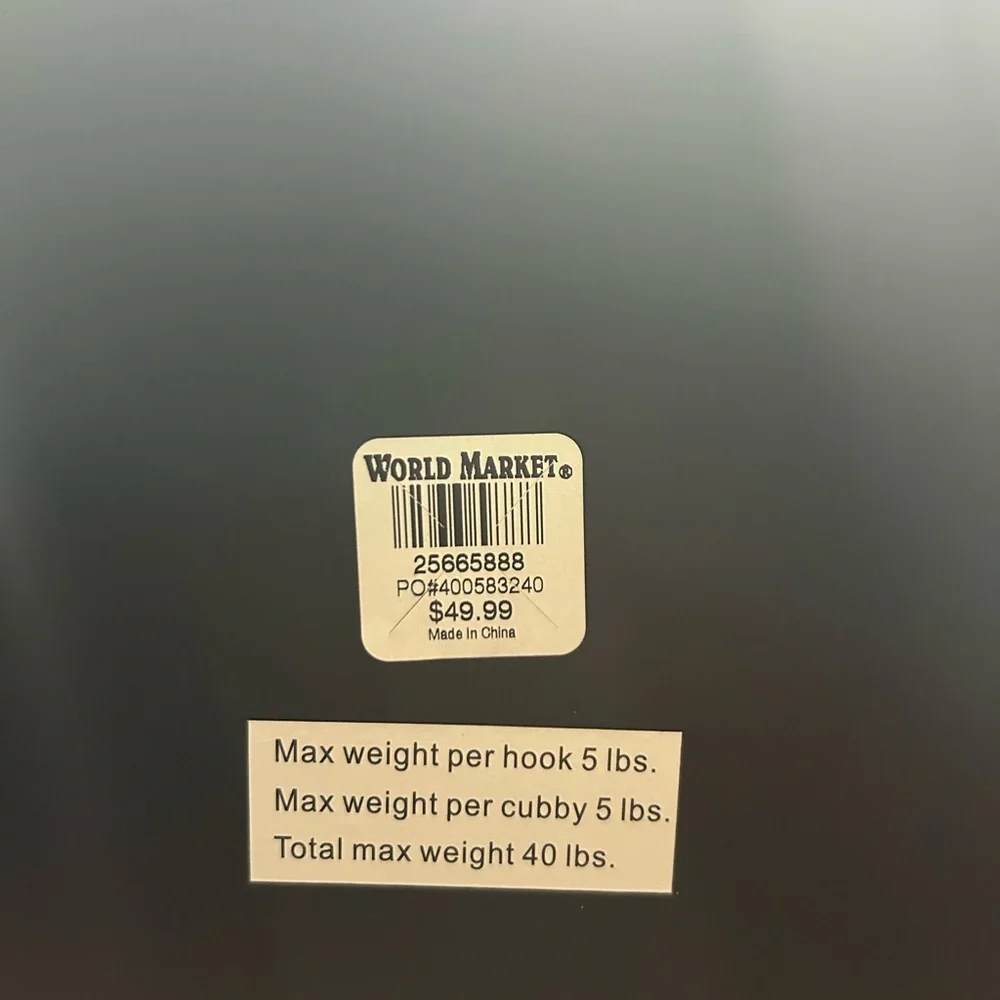 Cost Plus World Market Geometric Black and Brown Wall Shelf